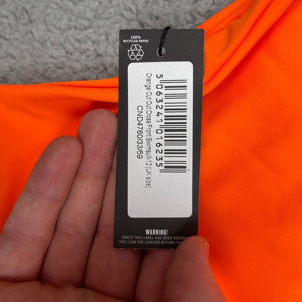 PrettyLittleThing Orange One Piece Swimsuit - Picture 2 of 4